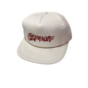 VTG UNMARKED CALIFORNIA red/WHITE HAT/CAP